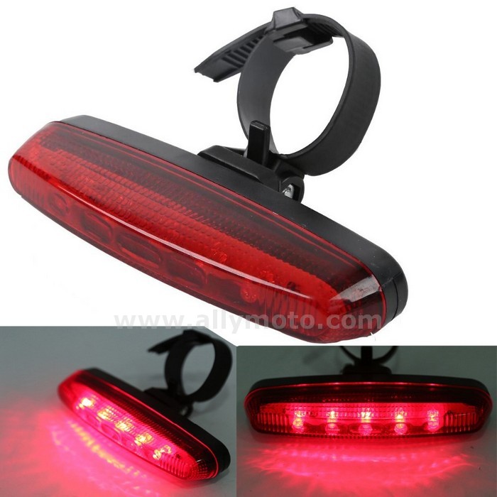 6 8 Modes 5 Led Cycling Bicycle Laser Caution Safety Warning Rear Tail Light